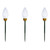 LED Lighted C9 Style Christmas Pathway Lawn Stakes - 3 ft - Clear - 3-Count - IMAGE 2
