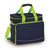 14" Navy Blue and Lime Green Can Insulated Cooler Beach Tote with Collapsible Mini-Table - IMAGE 2