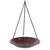 30” Red Ceramic Porcelain Hanging Bird Bath with Chain - IMAGE 1