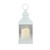 9.5" White Candle Lantern with Flameless LED Candle Tabletop Decor - IMAGE 1