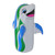 18" Inflatable White and Blue Dancing Dolphin Pool and Spa Bop Bag - IMAGE 1