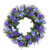 Lilac and Heather Spring Floral Wreath, Purple 22-Inch, Unlit - IMAGE 1