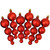 6ct Red Hot Shatterproof 2-Finish Christmas Ornaments 5.75" - IMAGE 1