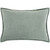 19" Gray Flange Solid Rectangular Throw Pillow Cover - IMAGE 1