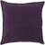 22" Purple Flange Solid Square Throw Pillow Cover - IMAGE 1
