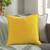 22" Yellow Solid Square Throw Pillow Cover - IMAGE 2