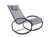 48” Gray Outdoor Aluminum Rocking Lounge Chair with a Pillow - IMAGE 1