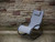 48” Gray Outdoor Aluminum Rocking Lounge Chair with a Pillow - IMAGE 2