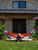 110” Orange Striped Sunbrella Brazilian Style Hammock with Stand - IMAGE 2