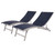 2 Piece Blue Aluminium Outdoor Patio Lounge Chair Set 71” - IMAGE 1