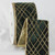 Hunter Green and Gold Colored Diamond Patterned Craft Ribbon 3" x 20 Yards - IMAGE 1