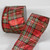 Red and Green Plaid Wired Edge Craft Ribbon 3" x 20 Yards - IMAGE 1