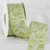 Green and Cream White Floral Ribbon 1.5" x 27 Yards - IMAGE 1