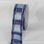 Silver Colored and Blue Wired Woven Ribbon 1.5" x 27 Yards - IMAGE 1