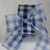 Blue and White Sheer Gingham Organza Cut Edge Craft Ribbon 2" x 33 Yards - IMAGE 1
