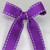 Violet and White Woven Edge Stitched Ribbon 0.6" x 22 Yards - IMAGE 1