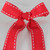 Red and White Woven Edge Stitched Ribbon 0.6" x 22 Yards - IMAGE 1