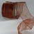 Brown and Copper Colored Edge Wired Craft Organza Ribbon 3" x 27 Yards - IMAGE 1
