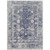 5' x 8.1' Denim Blue and White Distressed Finished Rectangular Area Throw Rug - IMAGE 1