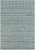 8.8' x 12' Aqua Blue and Gray Traditional Style Rectangular Area Throw Rug - IMAGE 1