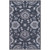 10' x 14' Floral Design Navy Blue and Gray Rectangular Area Throw Rug - IMAGE 1