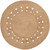 3' Hand Woven Tortilla Brown Round Area Throw Rug - IMAGE 1