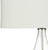 28" Contemporary Clear Glass Table Lamp with White Drum Shade - IMAGE 5