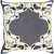 18" Charcoal Gray and Yellow Transitional Square Throw Pillow Cover - IMAGE 1