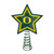10" Lighted Green and Yellow Star NCAA Oregon Ducks Christmas Tree Topper - IMAGE 1