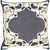 22" Charcoal Gray and Yellow Transitional Square Throw Pillow Cover - IMAGE 1