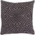 18" Charcoal Gray Geometric Beaded Square Throw Pillow Cover - IMAGE 1