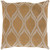 18" Brown and Gold Transitional Square Throw Pillow Cover - IMAGE 1