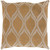 22" Brown and Gold Transitional Square Throw Pillow Cover - IMAGE 1
