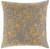 22" Yellow and Charcoal Brown Bicycle Printed Square Throw Pillow Cover - IMAGE 2