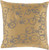 22" Yellow and Charcoal Brown Bicycle Printed Square Throw Pillow Cover - IMAGE 1