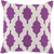 22" Purple and White Transitional Square Throw Pillow Cover - IMAGE 1