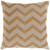 18" Gold and Brown Chevron Square Throw Pillow Cover - IMAGE 1