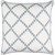 18" White and Denim Blue Geometric Square Throw Pillow Cover - IMAGE 1