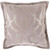 20" Gray and Taupe Damask Square Throw Pillow Cover - IMAGE 1