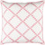 18" White and Pink Geometric Square Throw Pillow Cover - IMAGE 1