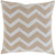 22" Gray and Brown Chevron Square Throw Pillow Cover - IMAGE 1