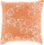 20" Burnt Orange and White Bicycle Printed Square Throw Pillow Cover - IMAGE 1