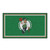 3' x 5' Green and White NBA Boston Celtics Rectangular Plush Area Throw Rug - IMAGE 1