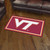 3' x 5' White and Orange NCAA Virginia Tech Hokies Rectangular Plush Area Throw Rug - IMAGE 2