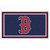 3' x 5' Blue and Red MLB Boston Red Sox Rectangular Plush Area Throw Rug - IMAGE 1