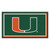 3' x 5' Green and Orange NCAA Miami Hurricanes Rectangular Plush Area Throw Rug - IMAGE 1