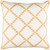 18" White and Mustard Yellow Geometric Square Throw Pillow Cover - IMAGE 1