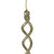 8.7" Gold and Silver Spiral Icicle Christmas Ornament - IMAGE 2