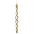 8.75" Gold Spiral Icicle With a Star Christmas Ornament - IMAGE 1