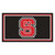 3' x 5' Red and Black NCAA NC State Wolfpack Rectangular Plush Area Throw Rug - IMAGE 1